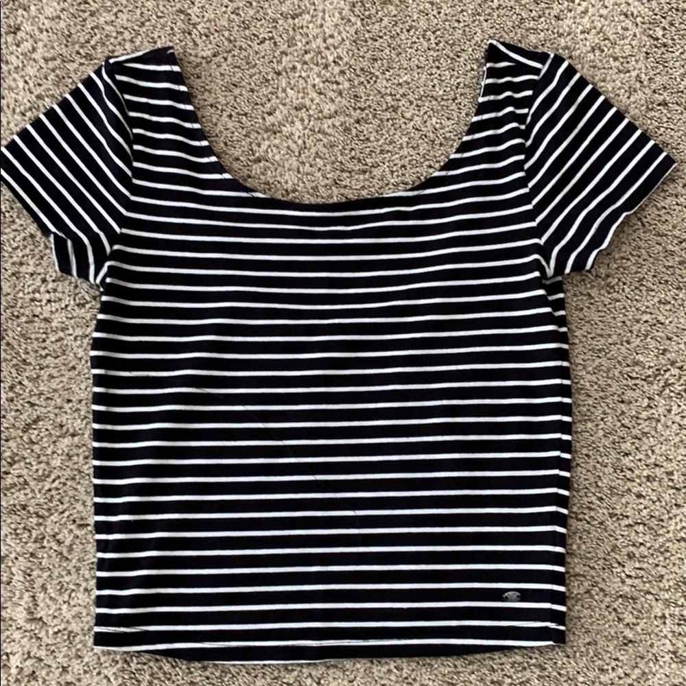 American Eagle striped crop top